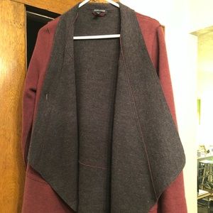 Sweater maroon and grey